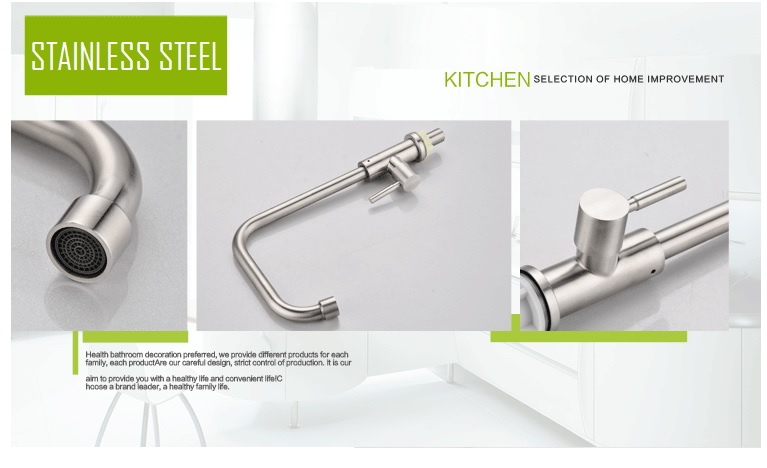 OSUKI Stainless Steel Faucet Swing Kitchen Sink Tap (Shape 7)