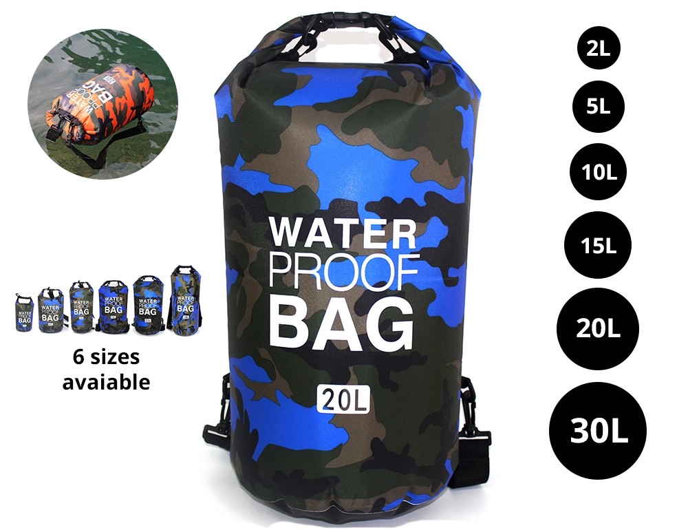 Outdoor Camouflage Waterproof Bag Polyester Shoulder Water Sports Bucket Bag S