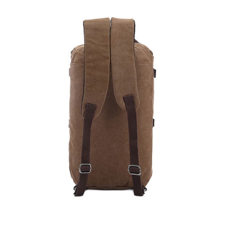 Outdoor Hiking Casual Travel Cylinder Canvas Backpack