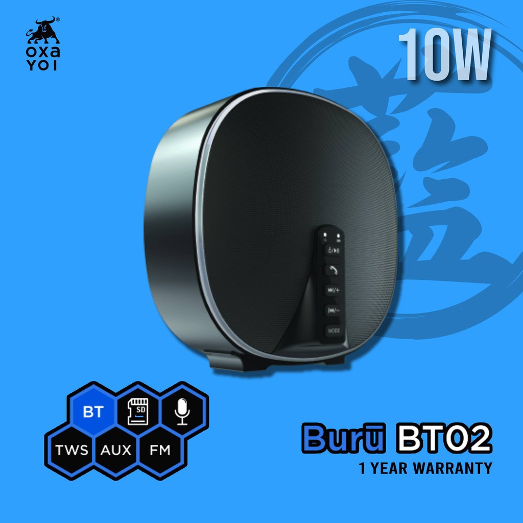 OXAYOI Buru BT02 10W Portable Speaker (Bluetooth, SD Card, Microphone jack, AU