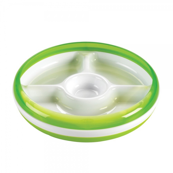 OXO tot Divided Plate with Removable Ring - Green