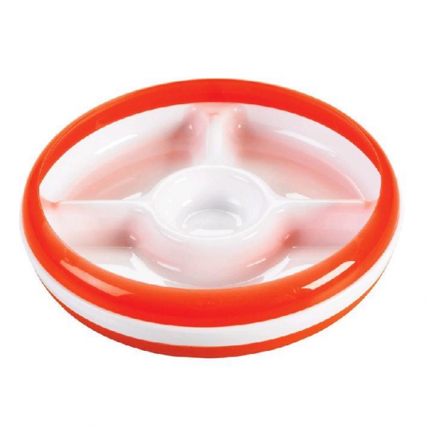 OXO tot Divided Plate with Removable Ring - Orange