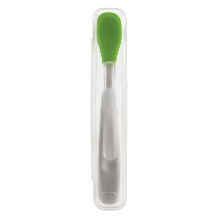 Oxo Tot On-the-Go Feeding Spoon with Cover - Green