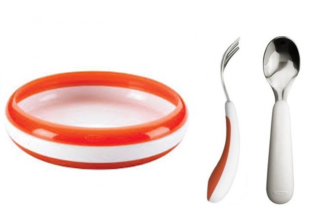 OXO Tot Fork And Spoon Set And Training Plate