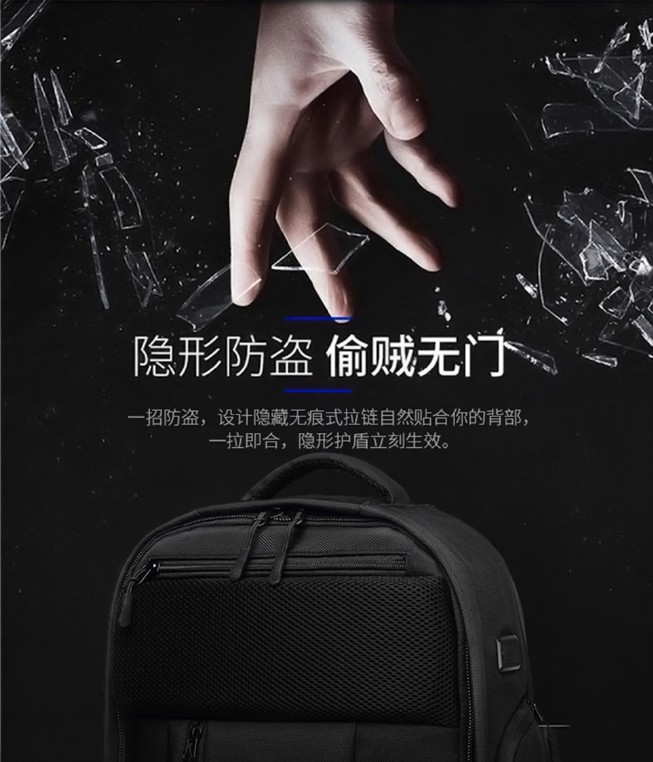 OZUKO Backpack Anti Theft for Traveler Laptop Bag with USB Charging Men 15.6 W