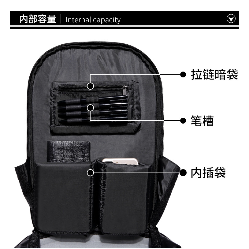 OZUKO Brand New Backpack Fashion Hardcase Anti Theft Laptop Bag Casual Waterpr