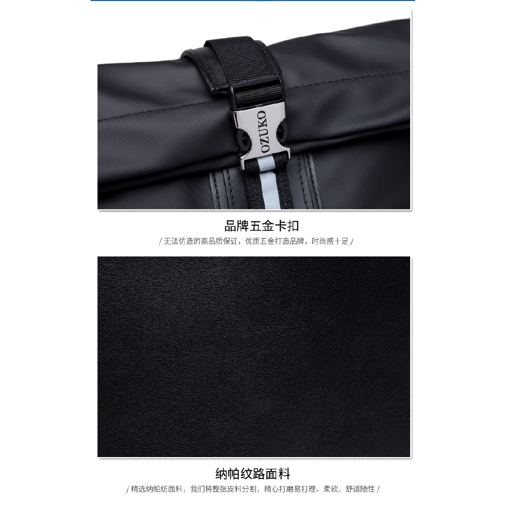 OZUKO Trendy Light Weight Backpack Fashion Laptop Bag Casual Waterproof Travel