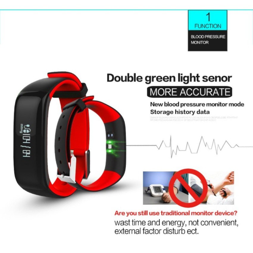 P1 Blood Pressure Heart Rate Monitor OLED For Android IOS