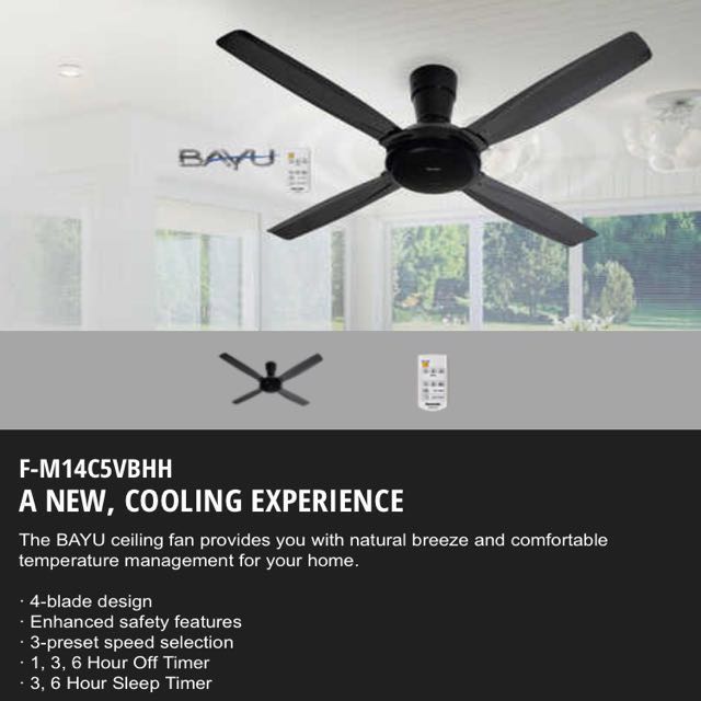Panasonic Ceiling Fan 4 Blade Remo End 1 29 2021 12 00 Am Panasonic Ceiling Fan 4 Blade Remote F M14c5 Bayu Clsb5429
