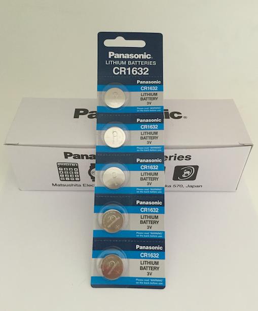Panasonic CR1632 3.0V Lithium Battery - A Pack of 5 Pieces
