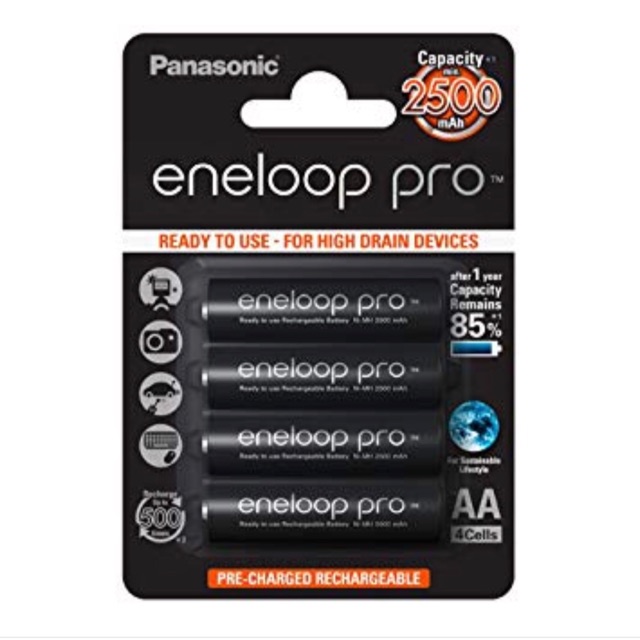 Panasonic Eneloop pro 2500Mah rechargeable Ni-MH battery