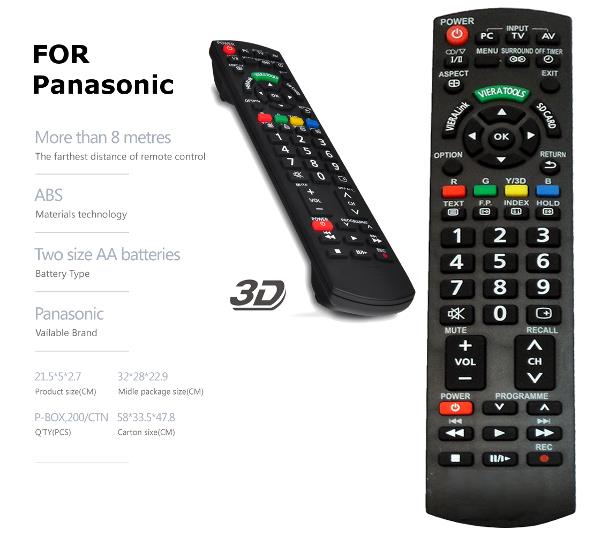 PANASONIC LCD / LED TV REMOTE CONTROL replacement spare part 3D AV