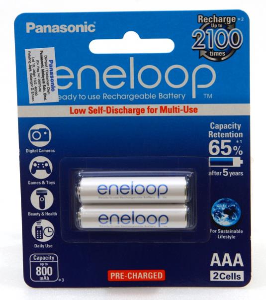 Panasonic Rechargeable Battery AAA 800mAh 2pcs