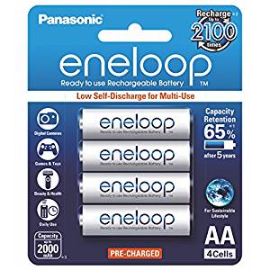 Panasonic Sanyo Eneloop 2000mAh AA 4pcs Battery 2100 Cycle NEW!