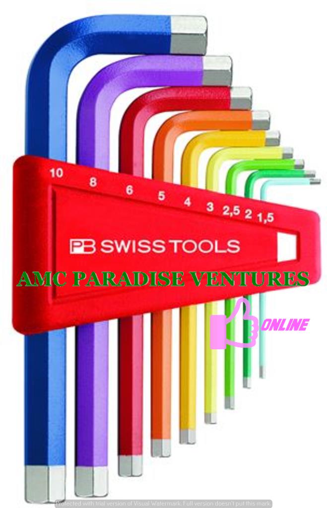 PB Swiss PB 210 Series (MM) Short Rainbow Colour Hex Allen Key