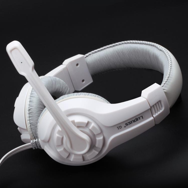 PC Gaming Headset Mic Head Set VR Box Game Headphone White Earphone
