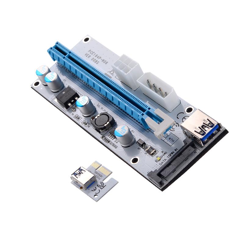 PCIE PCI-E Express 1X to 16X Mining Extender Riser Card USB3.0 V008