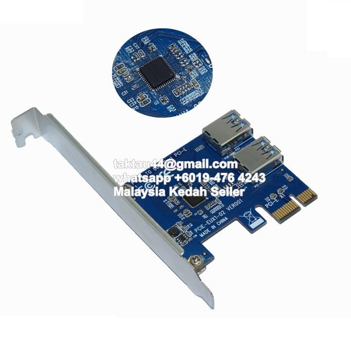 PCIE PCI Express Riser Card Expand Board PCIE 1 to 2 Bitcoin Mining