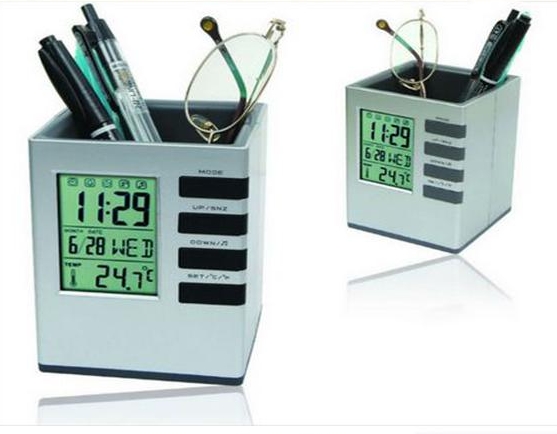 Pen holder upscale business calendar, electronic pen holder clock high