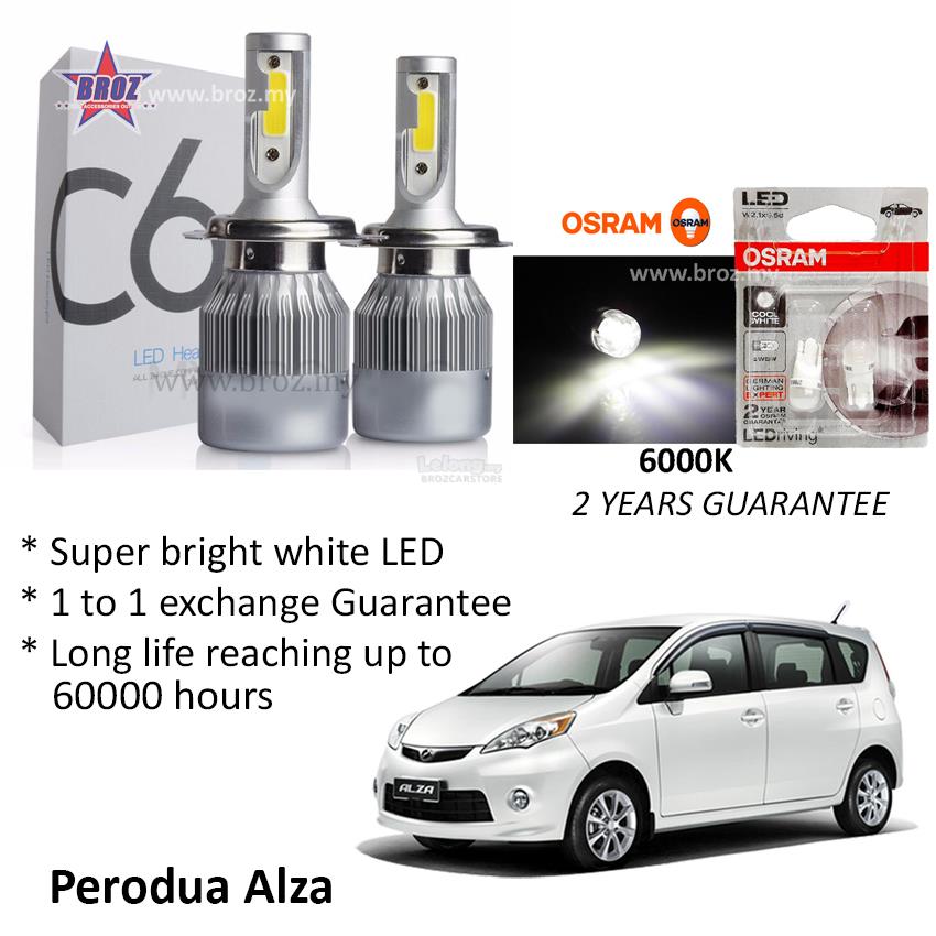 Perodua Alza (Head Lamp) C6 LED Ligh (end 8/19/2018 3:15 PM)