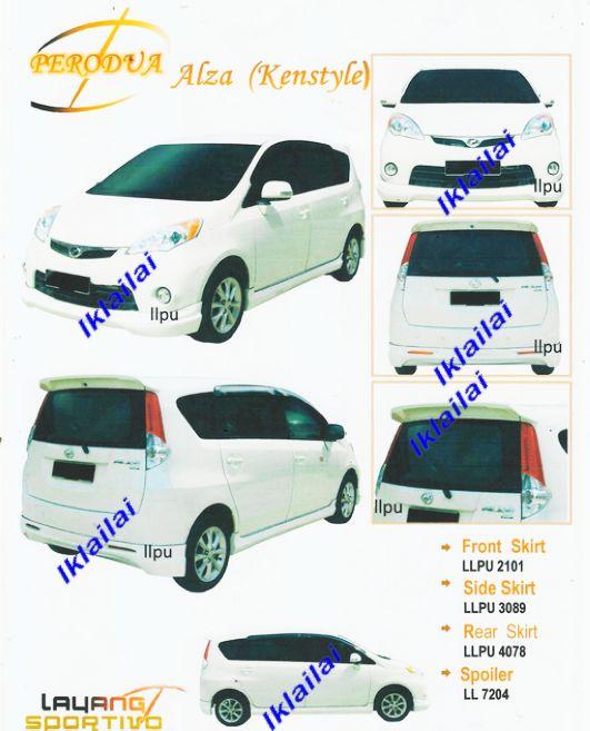 Perodua Alza Kenstyle Full Set Body Kit PU Material