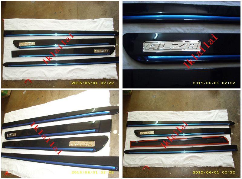 Perodua Alza Side Moulding With Chrome Lining Painted