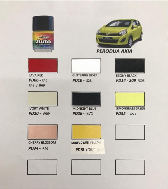 (Perodua Axia) Autospa Touch Up Pain (end 1/28/2021 9:15 AM)