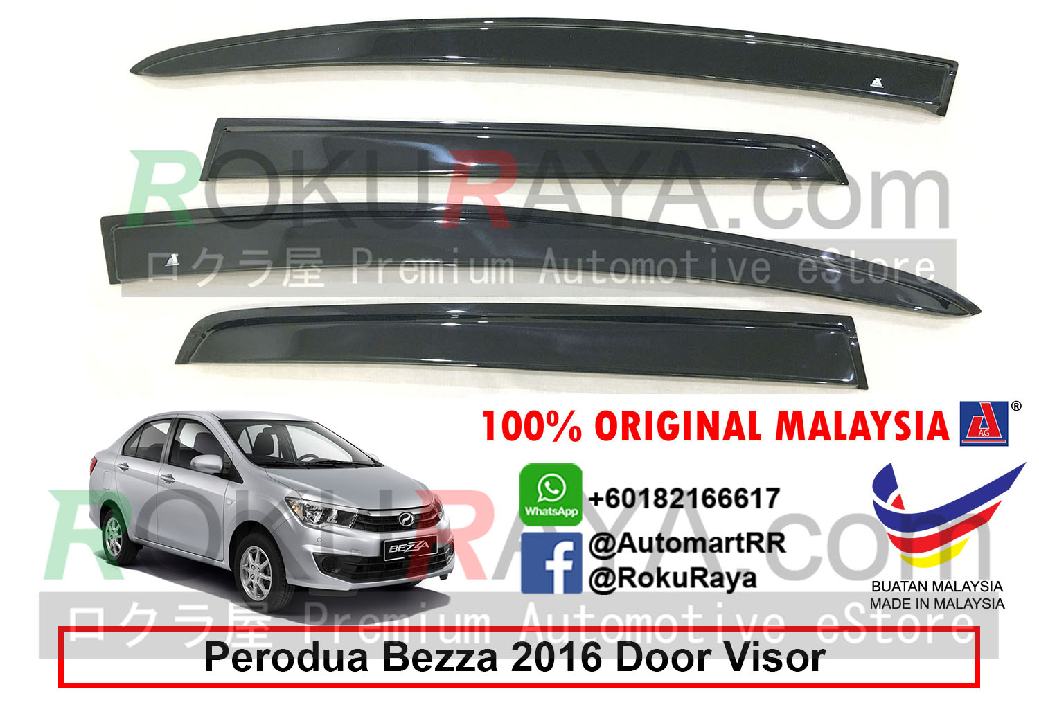 Perodua Bezza 2016 AG Door Visor (F (end 10/16/2020 4:18 AM)