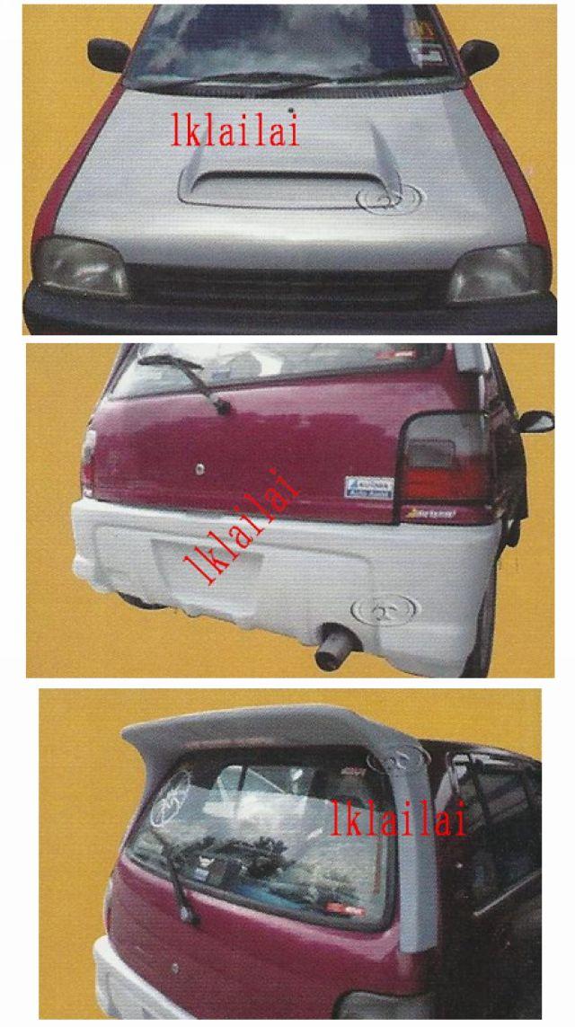 Perodua Kancil Body Kit L2 S/Mira Gino V2 [Bonnet+Bumper+Spolier] Fibe