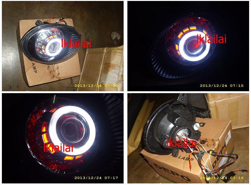 Perodua Kancil Projector CCFL Angel Eye Head Lamp [HID included]