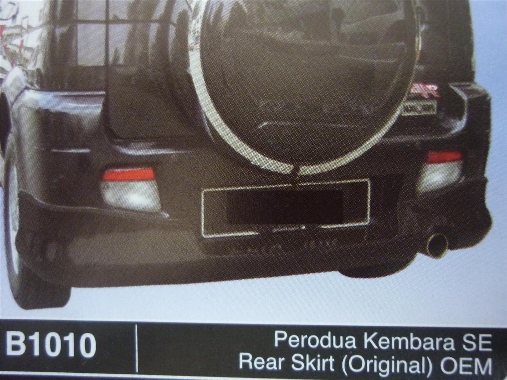 PERODUA KEMBARA SE REAR SKIRT ORIGIN (end 5/4/2017 11:20 AM)