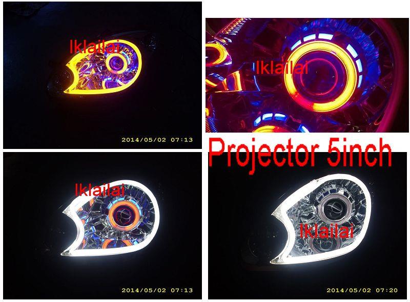 PERODUA MYVI '05 HEAD LAMP 5inch Projector CCFL 2-Function Day Light