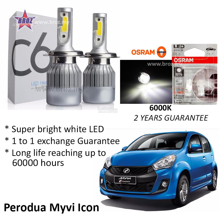 Perodua Myvi Icon (Head Lamp) C6 LED (end 8/20/2018 3:15 PM)