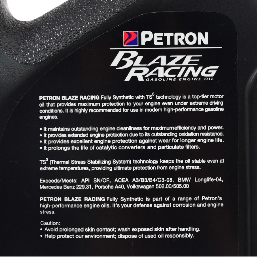 Petron Blaze Racing Fully Synthetic 5W40 (4L)