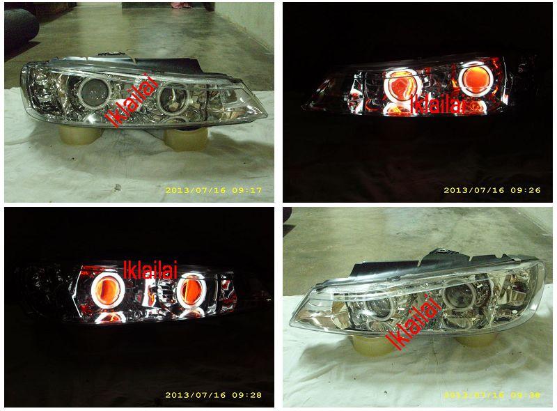 PEUGEOT 406 Head Lamp Double Projector With CCFL+ Colour Angel Eye