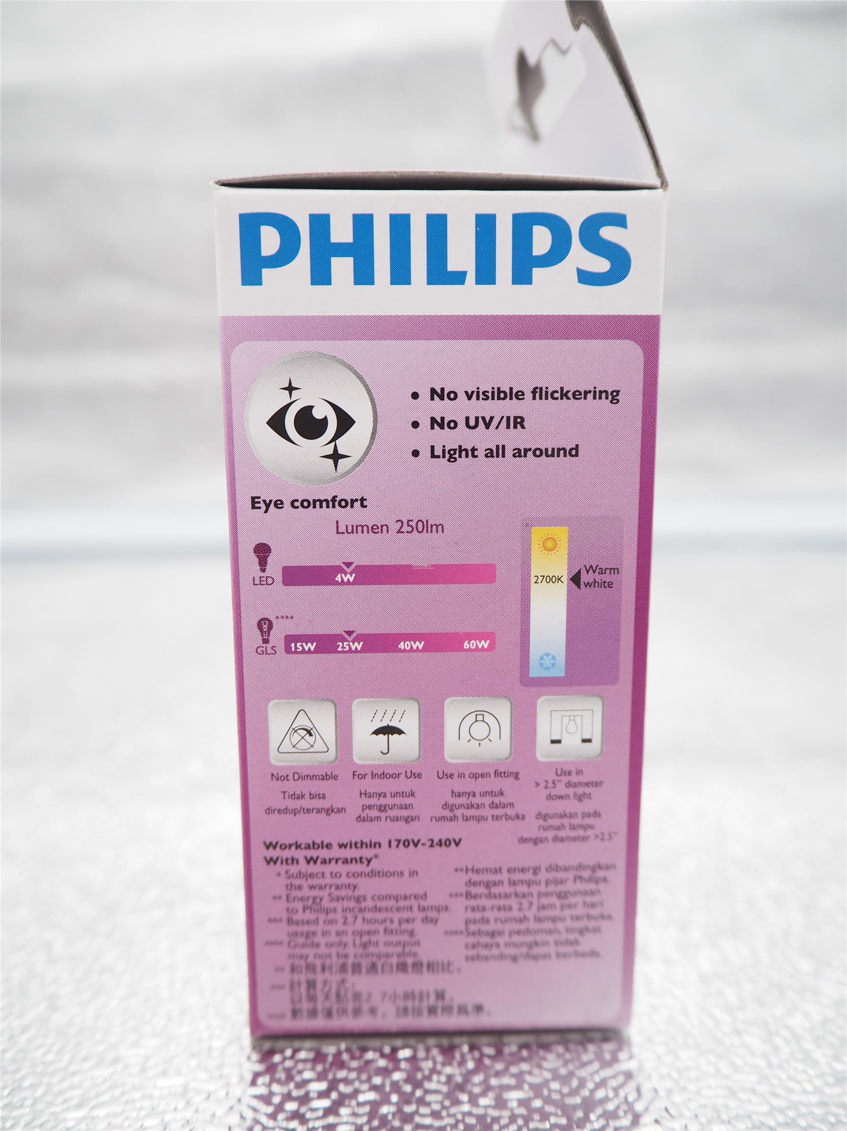 PHILIPS 4W LED LUSTRE-WARM WHITE