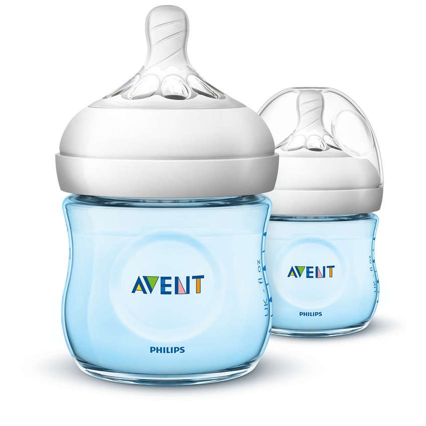 Philips Avent Bottle Natural 2 X 4oz / 125 Ml Twin Pack Blue