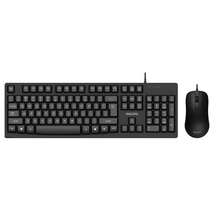 Philips C224 Wired Keyboard and USB Mouse Combo Set - Black ( SPT6224 )