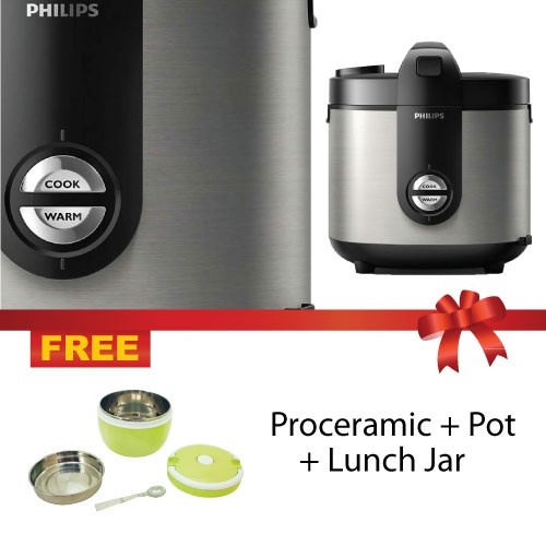 Philips Daily Collection Rice Cooker HD3132 + Pot + Lunch Box
