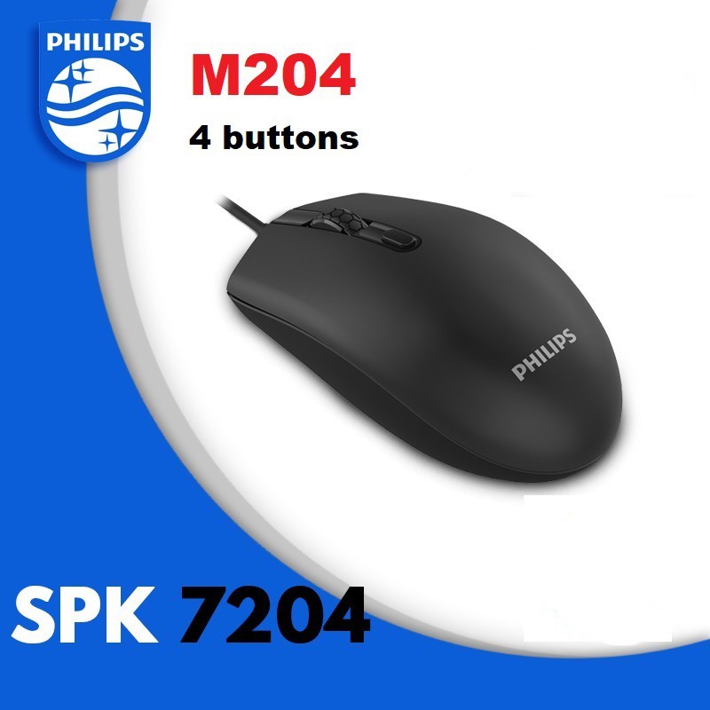 Philips M204 4 BUTTONS SPK 7204 ( USB wired mouse)