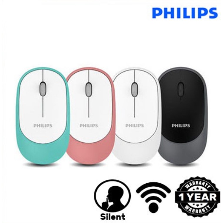 Philips M314 3 BUTTONS Silent Wireless Optical Mouse (SPK7314) For Desktop / L