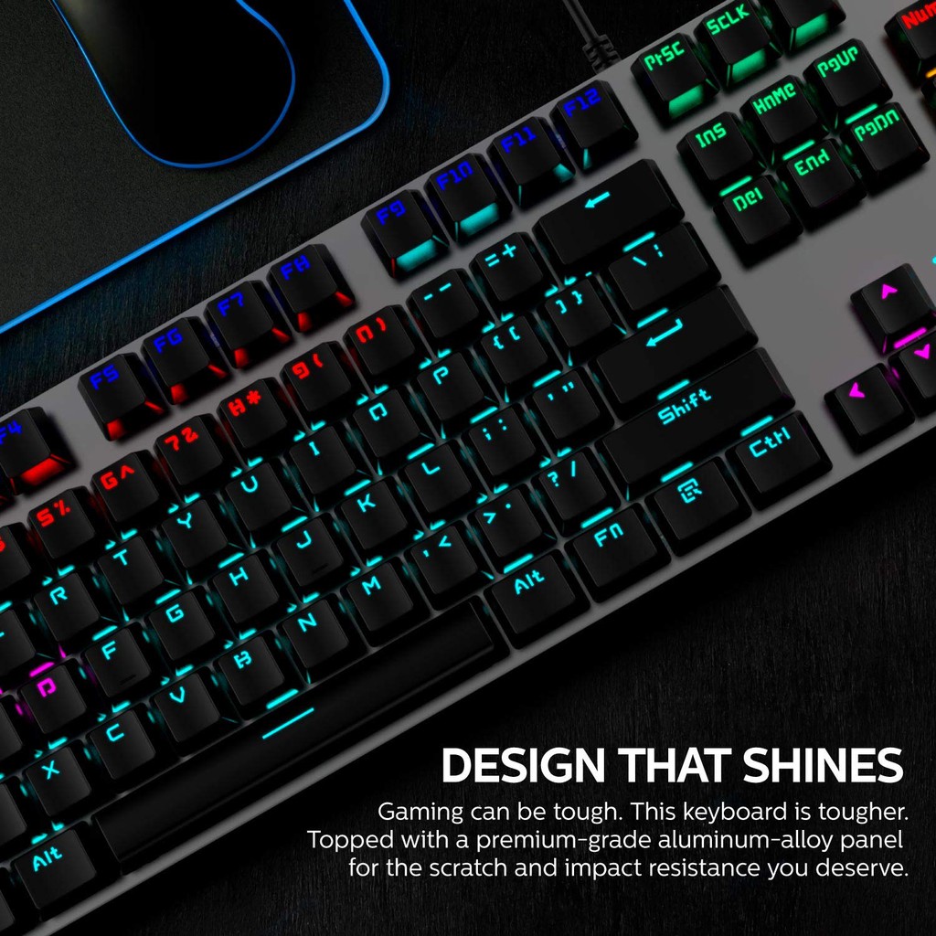 Philips SPK8404 Wired Mechanical RGB Gaming Keyboard With Color LED Back-lit