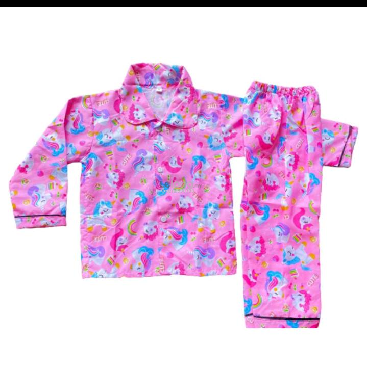 Pink Cute Pony Long Sleeves Pyjamas