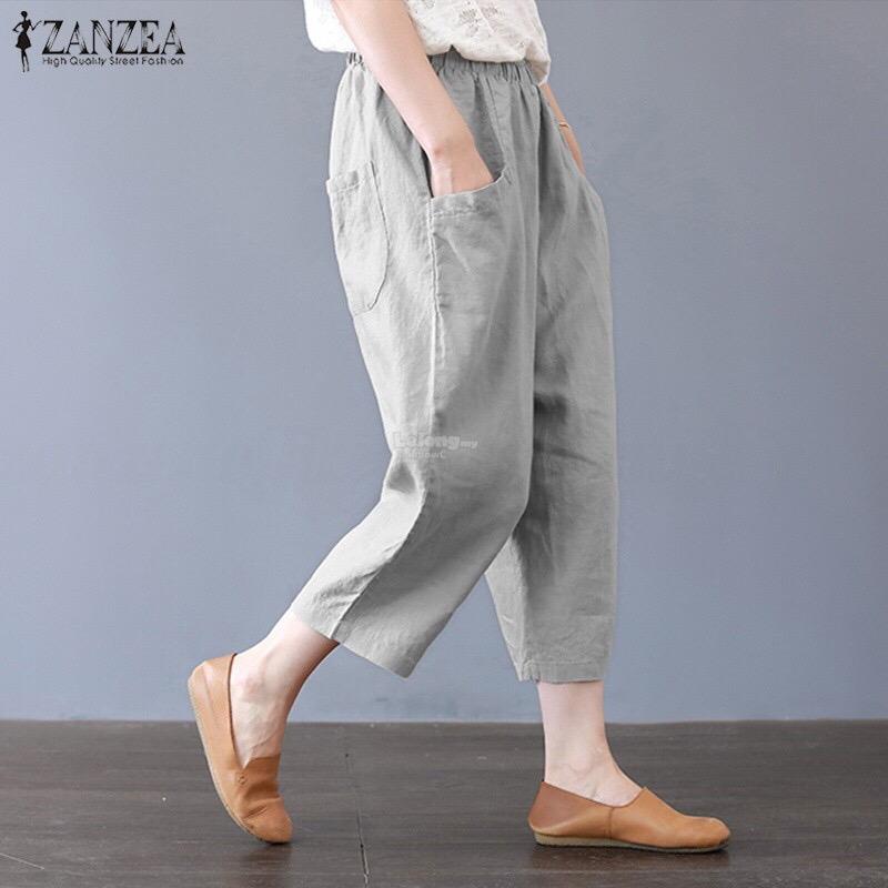 plus size cotton trousers