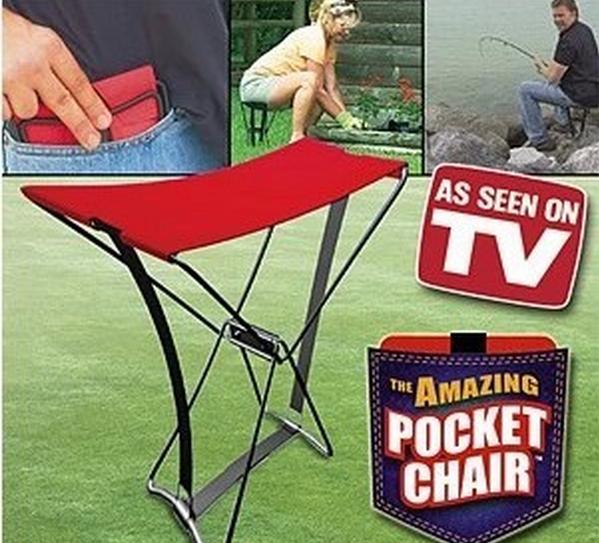 Delightful Pocket Chair Part - 5: POCKET CHAIR Folding Fishing Gardening Seat Anywhere Portable Mini