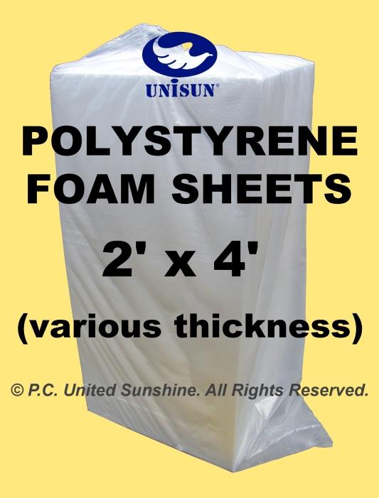 POLYSTYRENE FOAM Sheet Board 2' x 4' PROMO Various Thickness Packaging