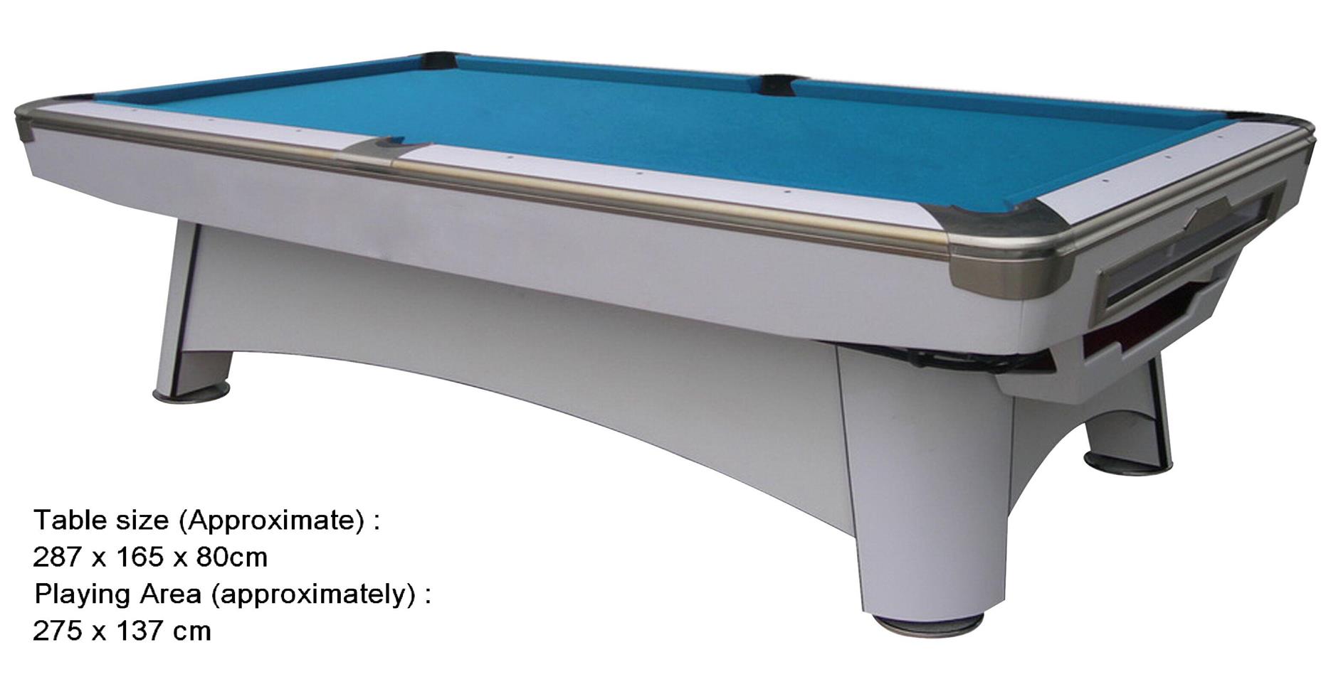 billiard table size