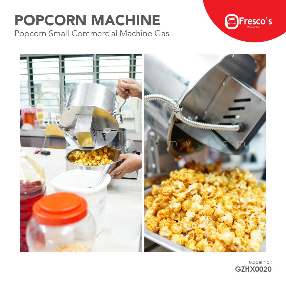 Pop Corn Machine Gas Commercial Mesin Popcorn Gas