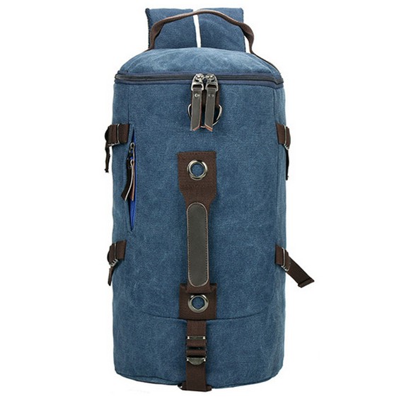 Portable Canvas Backpack Rucksack Travel Bag Laptop Hiking Luggage Men Backpac