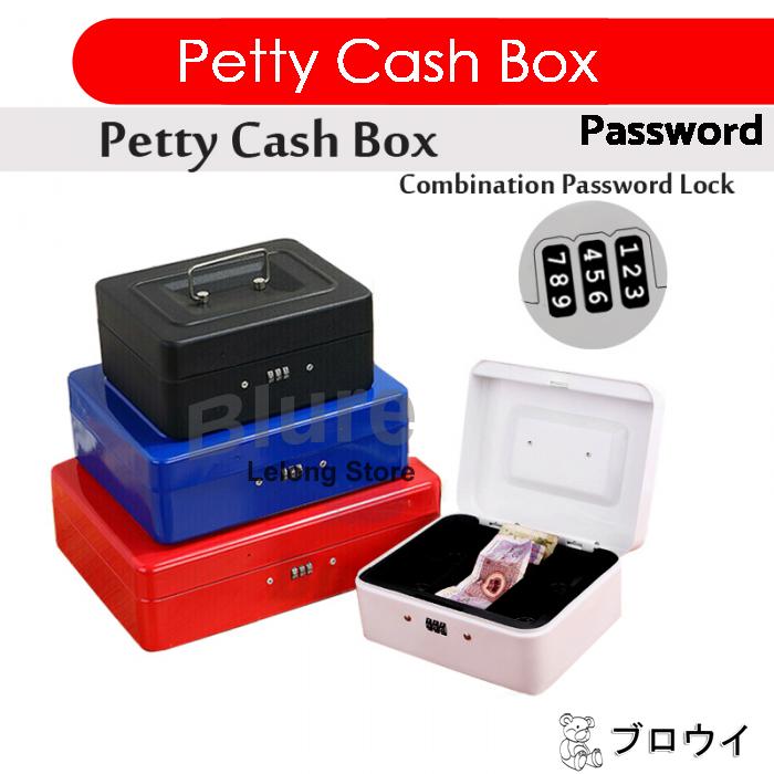 Portable Petty Cash Money Box Safe Digit Password Combination Lock